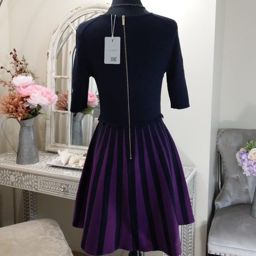 🔥LAST 1🔥NWT TED BAKER KNIT SKATER DRESS - Picture 7 of 10